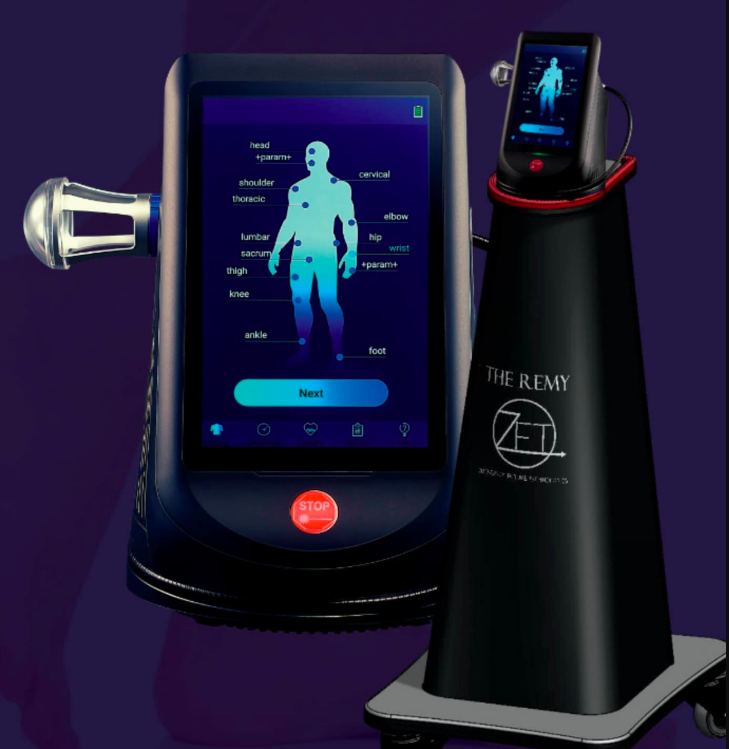 deep tissue laser therapy machine called the "Remy"